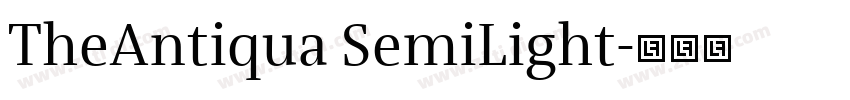 TheAntiqua SemiLight字体转换